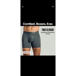 True Classic Boxer Brief 3-Pack Carbon Micromodal Stretch Mens Underwear